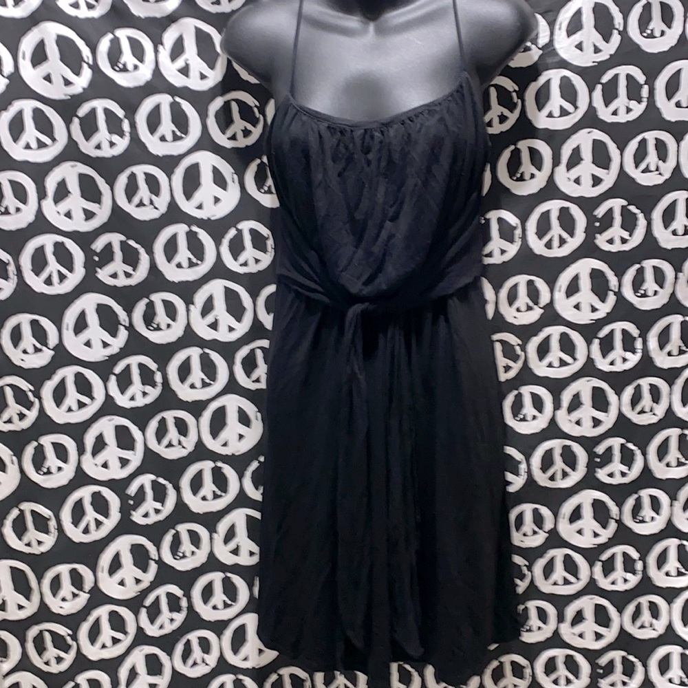 BCBGMAXAZRIA BLACK SLEEVELESS JERSEY DRESS SZ M